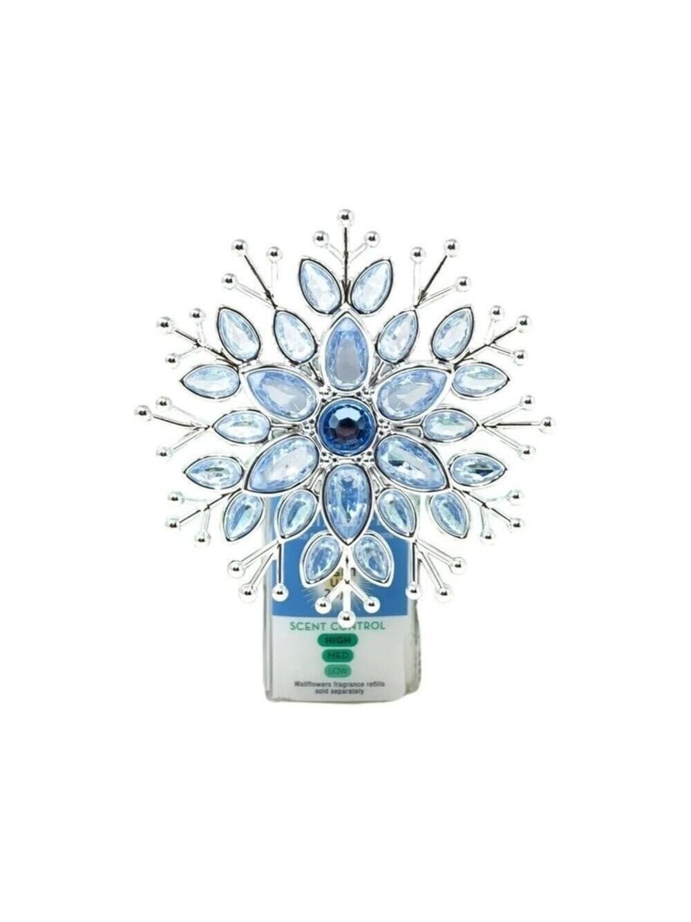 BATH & BODY WORKS BLUE SNOWFLAKE SCENT CONTROL NIGHTLIGHT PLUG